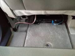 Sub amp under seat